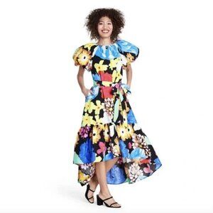 NWT Christopher John Rogers for Target Floral Puff Sleeve High-Low Dress